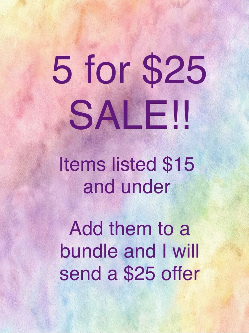 5/$25 sale